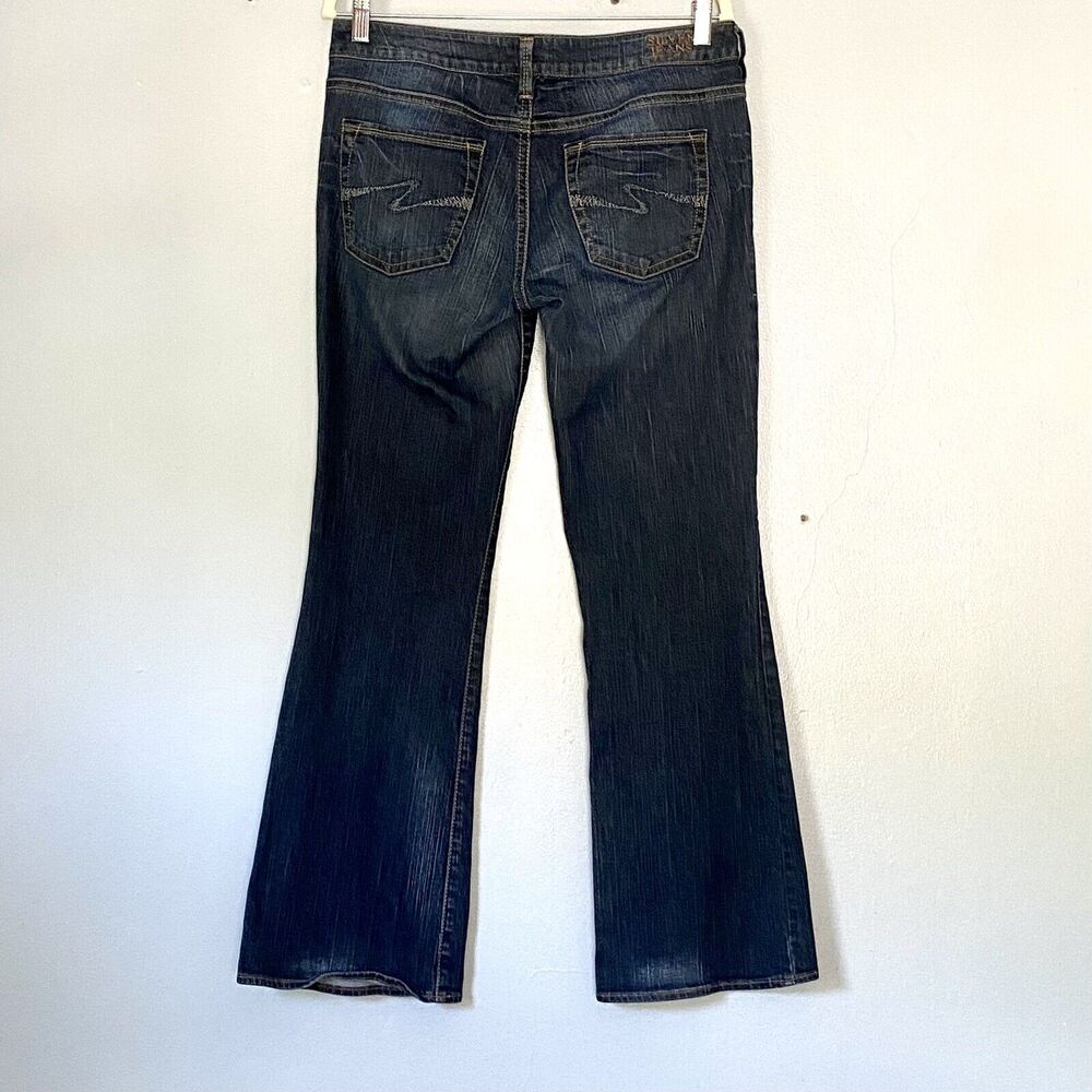 Silver Jeans Women's Straight Leg Jeans - Dark Blue - Picture 2 of 8